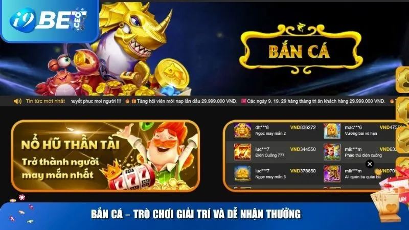 Bắn cá – Trò chơi giải trí và dễ nhận thưởng